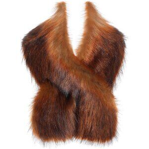 Women's Russet BABEYOND Faux Fur Shawl for Winter Bridal Wedding Party Cover Up